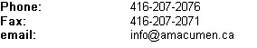 amacumen contact info